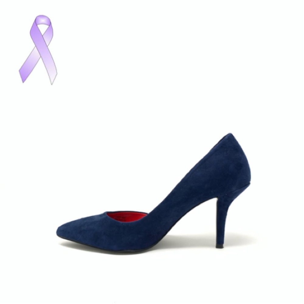 Charles Jourdan Blue Suede Heels